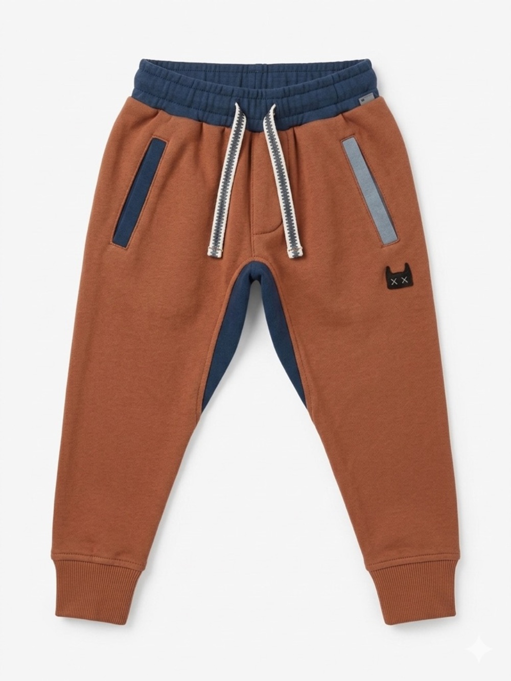 Munster Rust Brown Joggers with Navy Trim